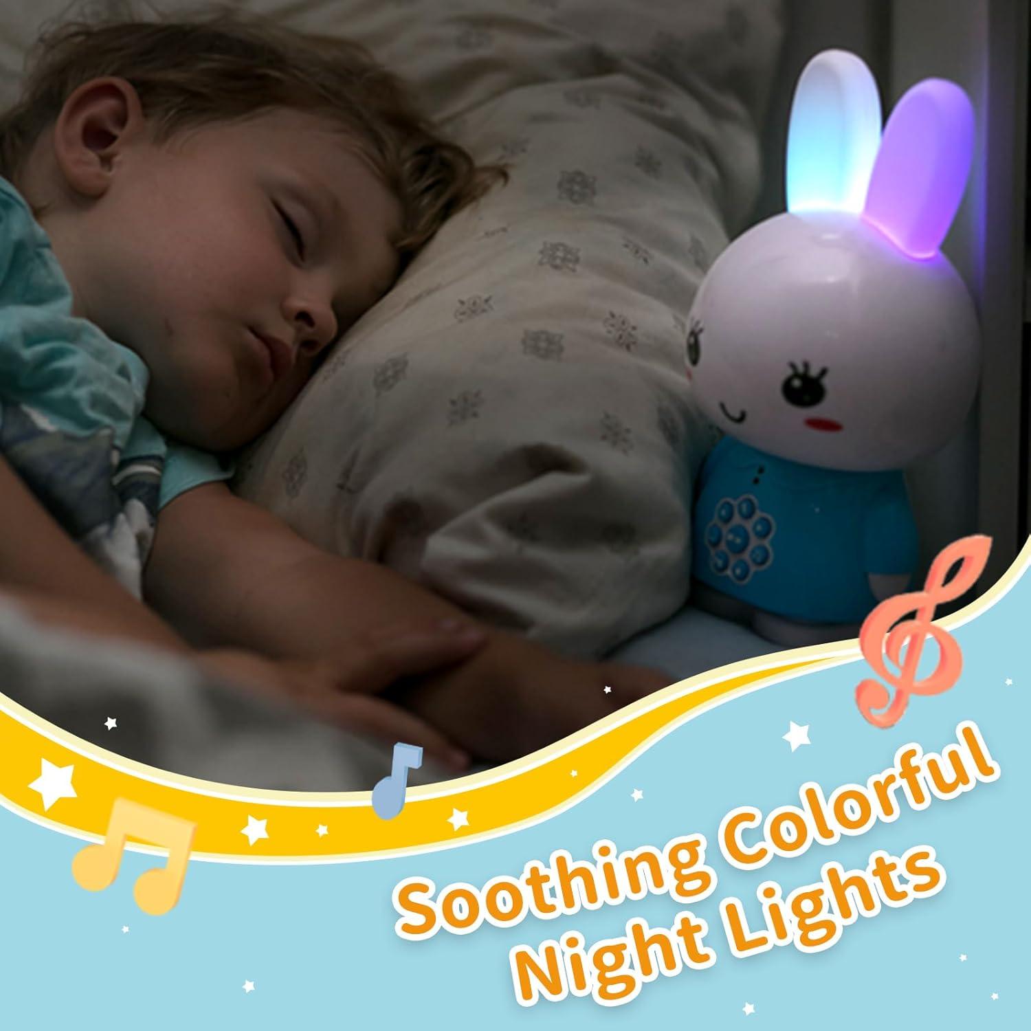 Reproductor de Audio Infantil Alilo Conejito G6 Azul con Luz