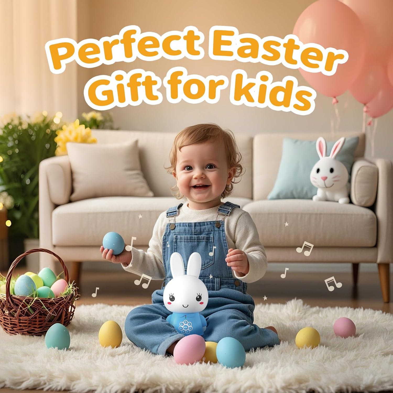 Reproductor de Audio Infantil Alilo Conejito G6 Azul con Luz