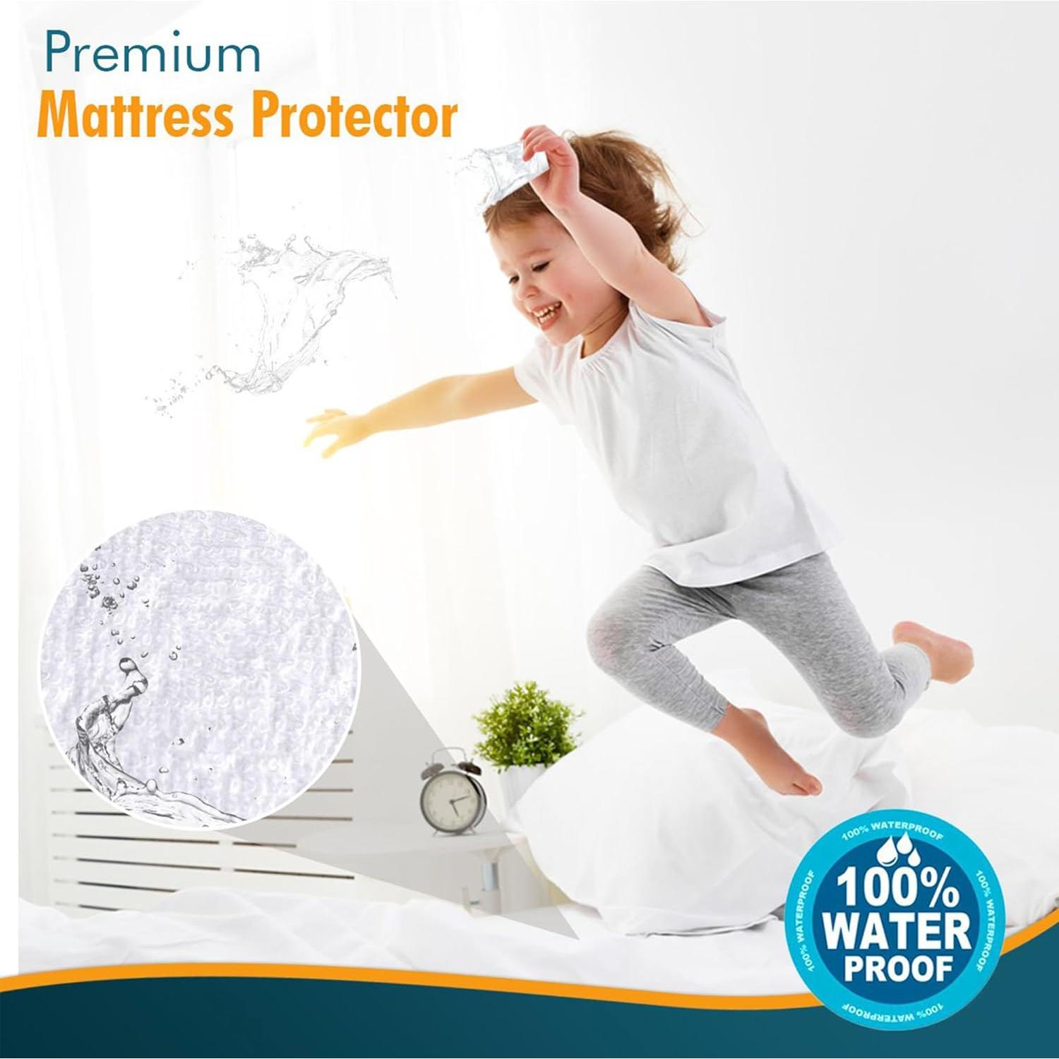 Protector de Colchón PlushDeluxe Queen 100% Impermeable