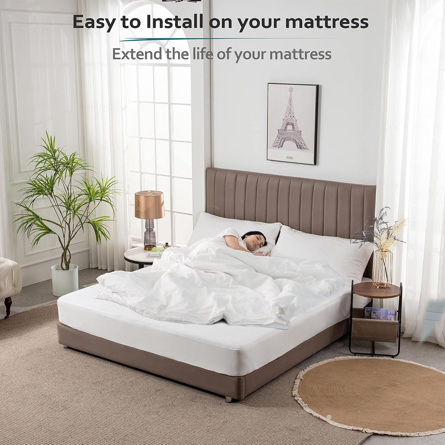 Protector de Colchón PlushDeluxe Queen 100% Impermeable