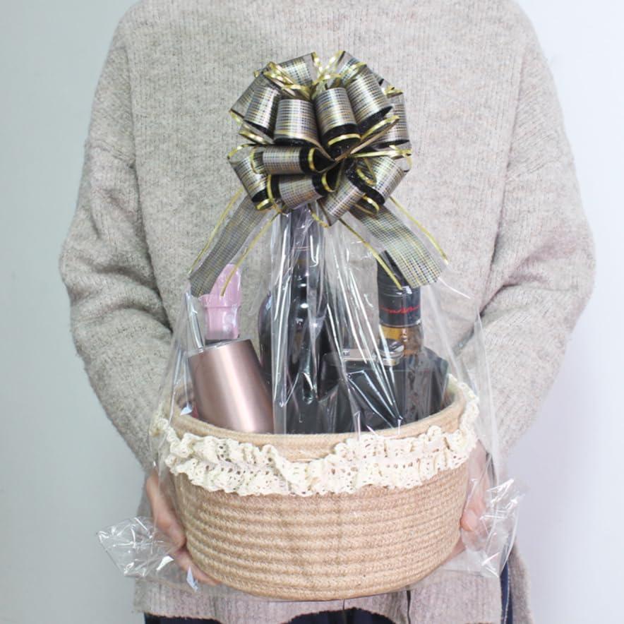 Cesta de Almacenamiento Redonda Yimi 20.32cm Yute Marrón