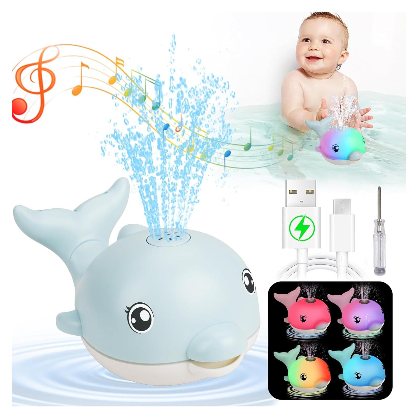 Juguete de Baño Delfín Musical TOHIBEE Azul Recargable