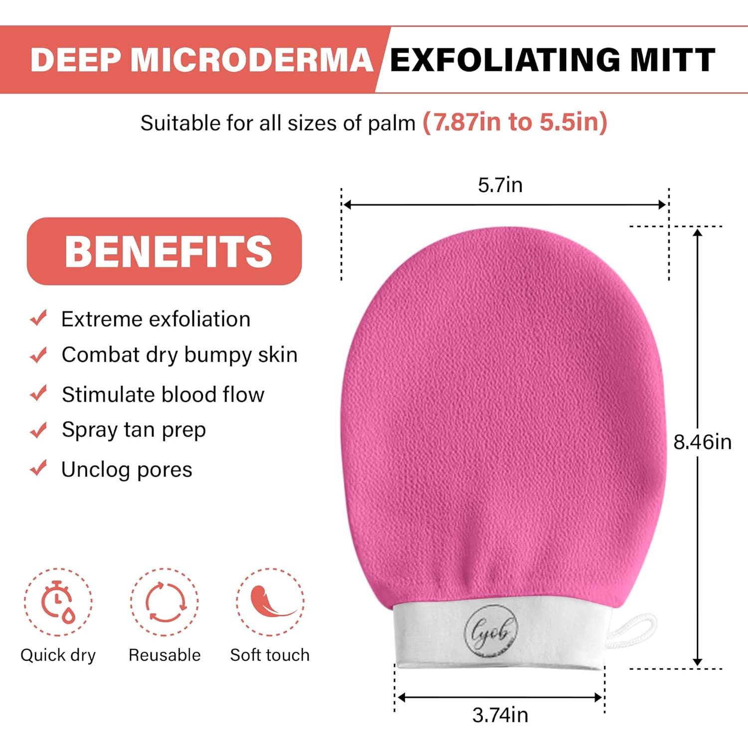 Set de Exfoliación de Baño 5-en-1 Negro - Silicona y Viscosa