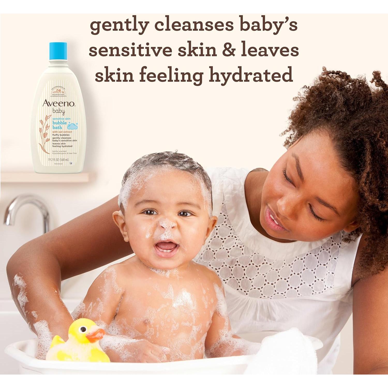 Baño de Burbujas Aveeno Baby 567 ml Piel Sensible Hipoalergénico