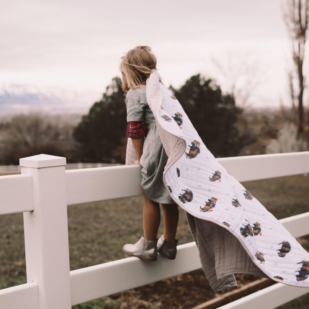 Edredón de Muselina de Algodón Pequeño Unicornio Bisonte