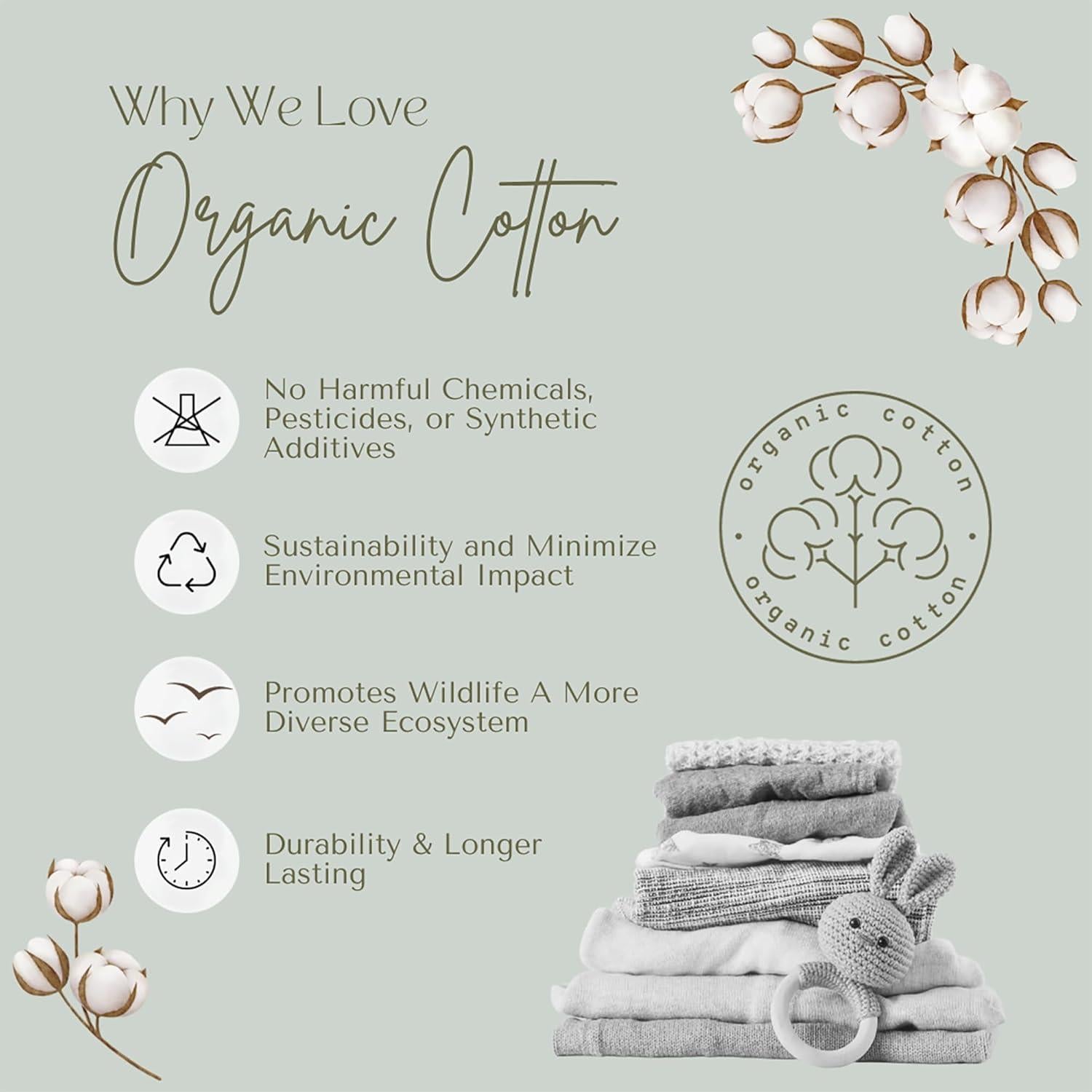 Pañuelo para Eructos Bebé Esquina de Aiden 100% Algodón Orgánico 3 Piezas