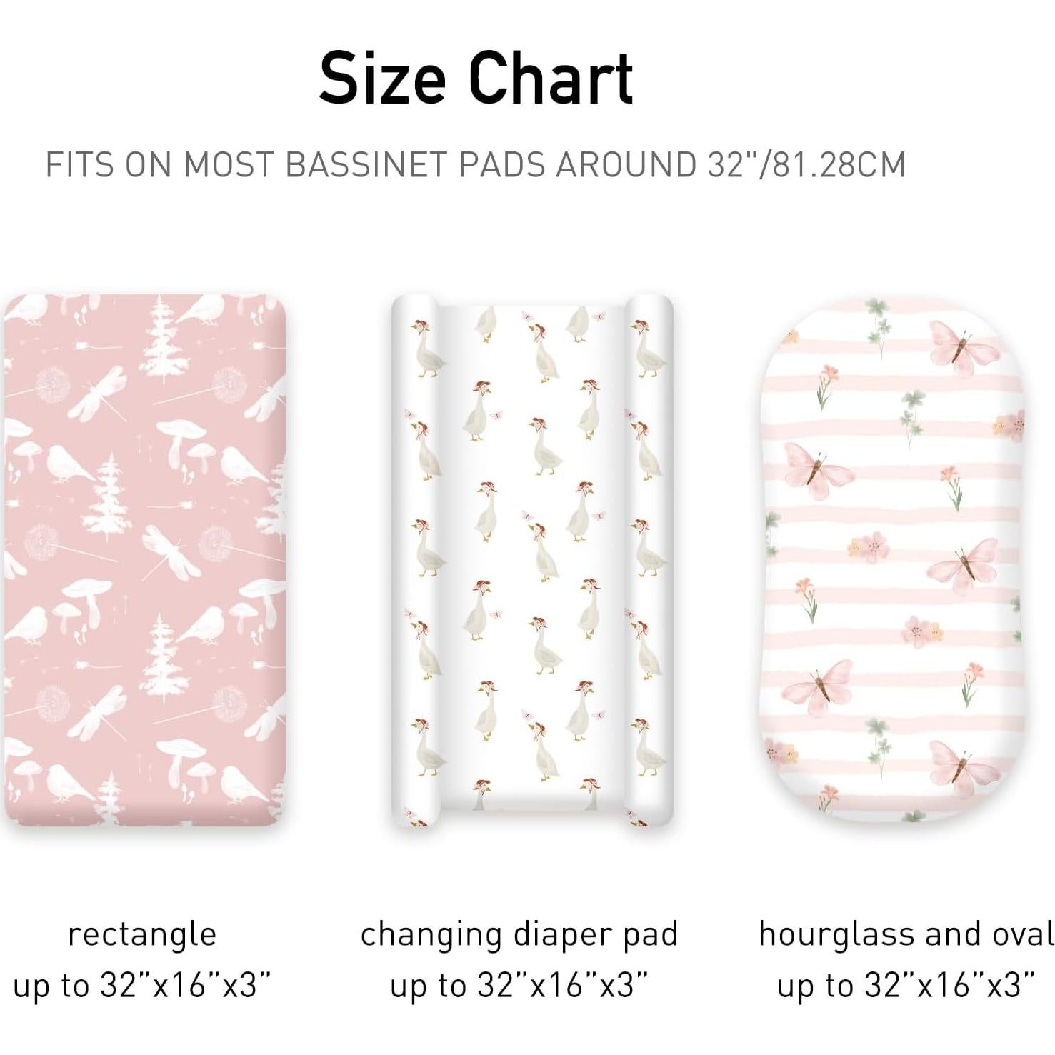 Paquete de 3 Sábanas de Cuna Orgánicas Civarua Kids Rosa