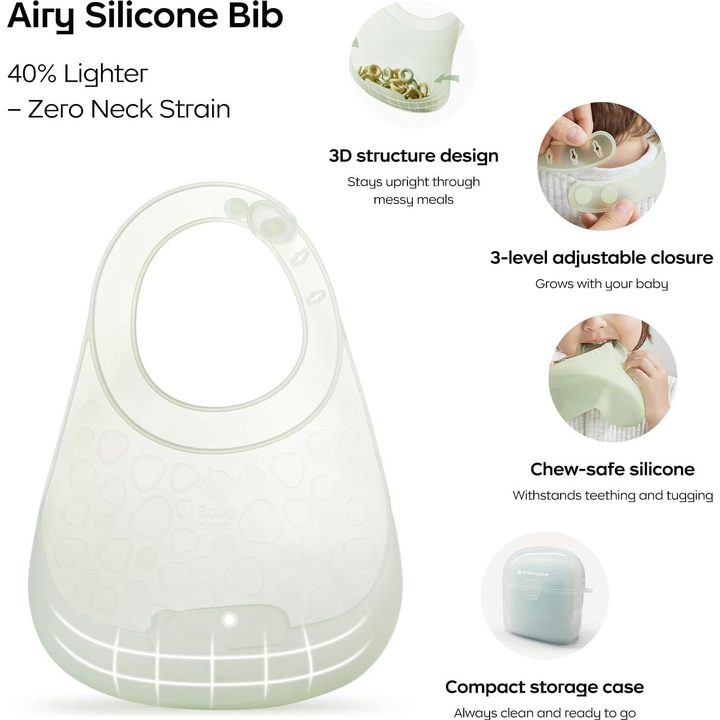 Juego de Alimentación de Silicona 6 Piezas bc babycare Verde