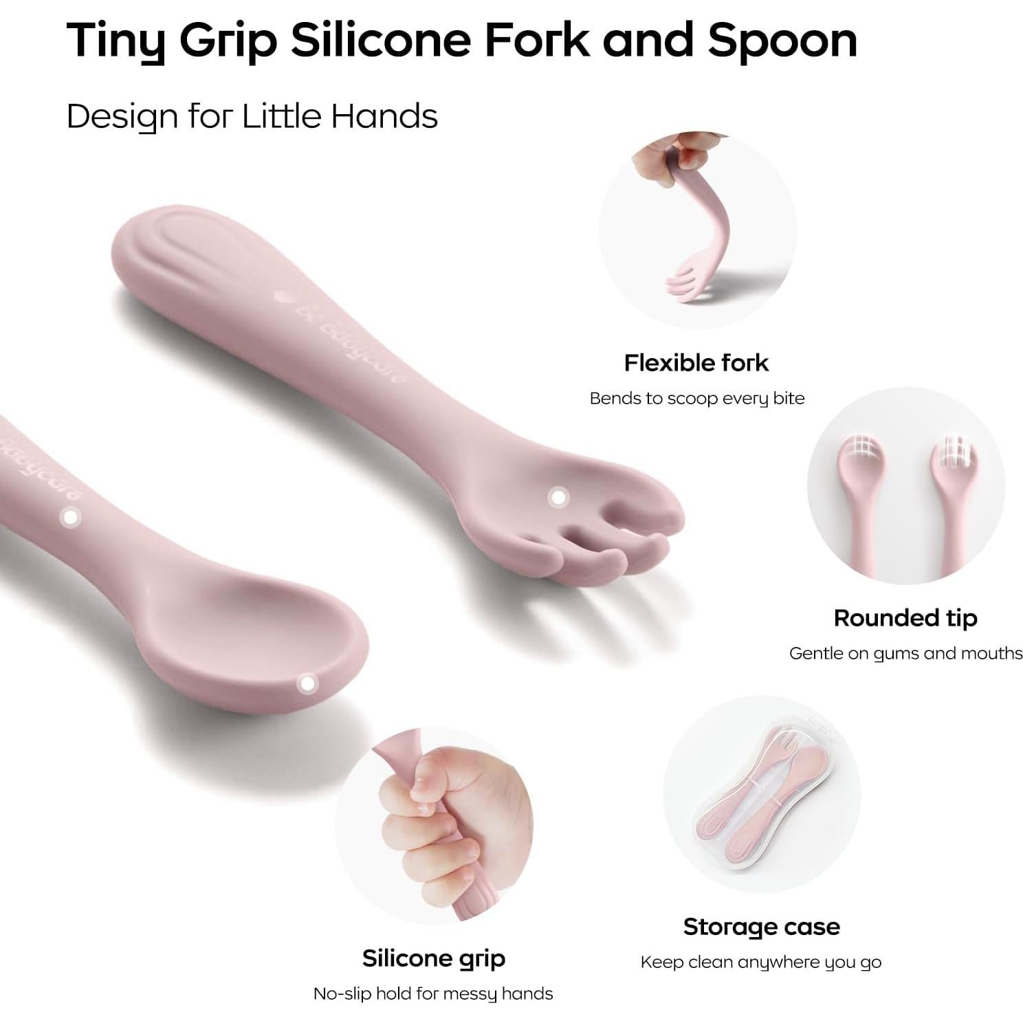 Juego de Alimentación de Silicona 6 Piezas bc babycare Verde