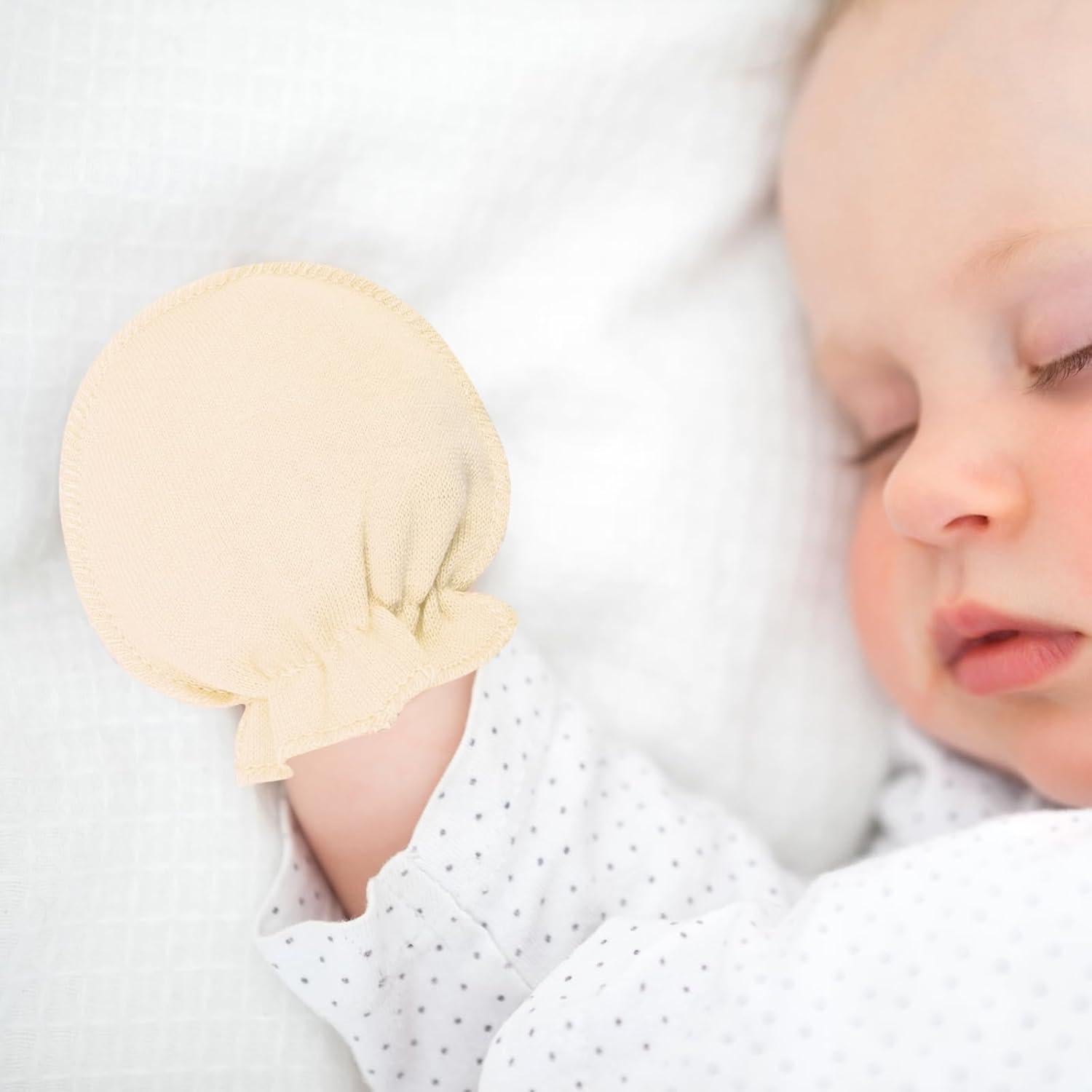 18 Pares Mitones de Algodón para Bebés 0-6 Meses Coloridos