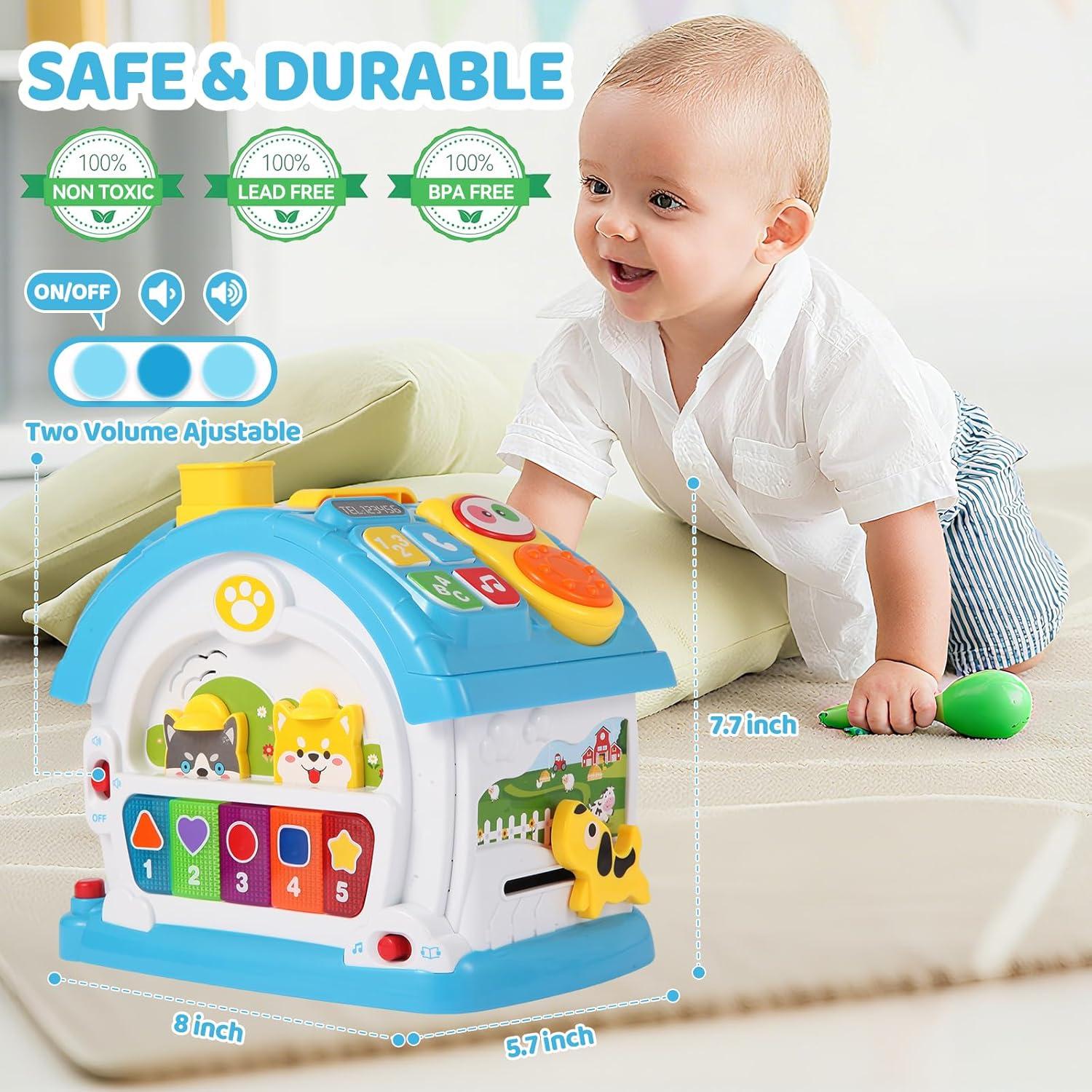 Casa Musical de Animales BOBUEXER - Juguete Educativo Azul