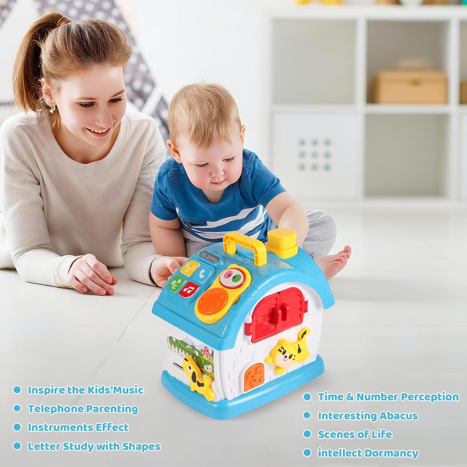 Casa Musical de Animales BOBUEXER - Juguete Educativo Azul