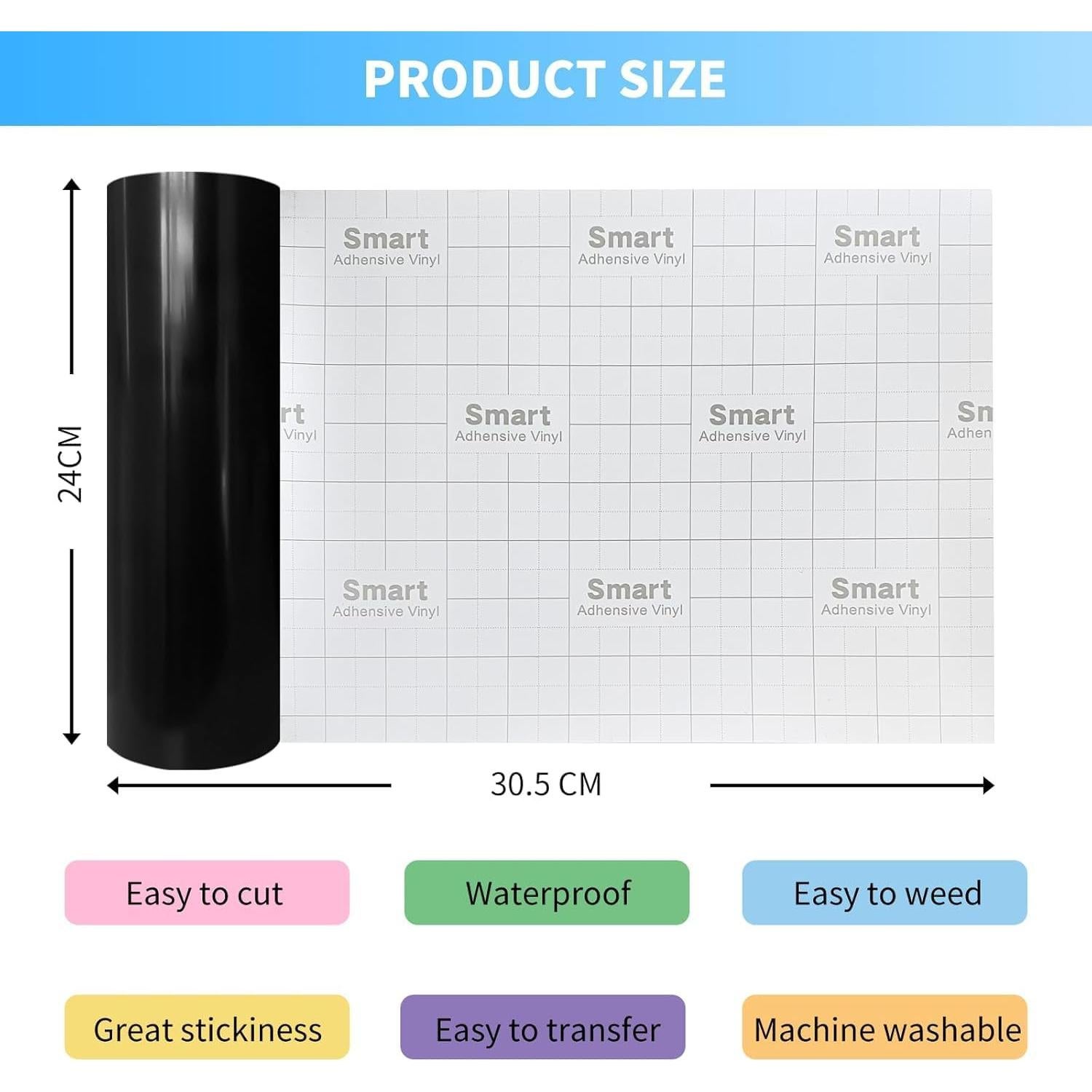 Vinilo Adhesivo Permanente MeYuxg 15 Colores para Cricut Joy