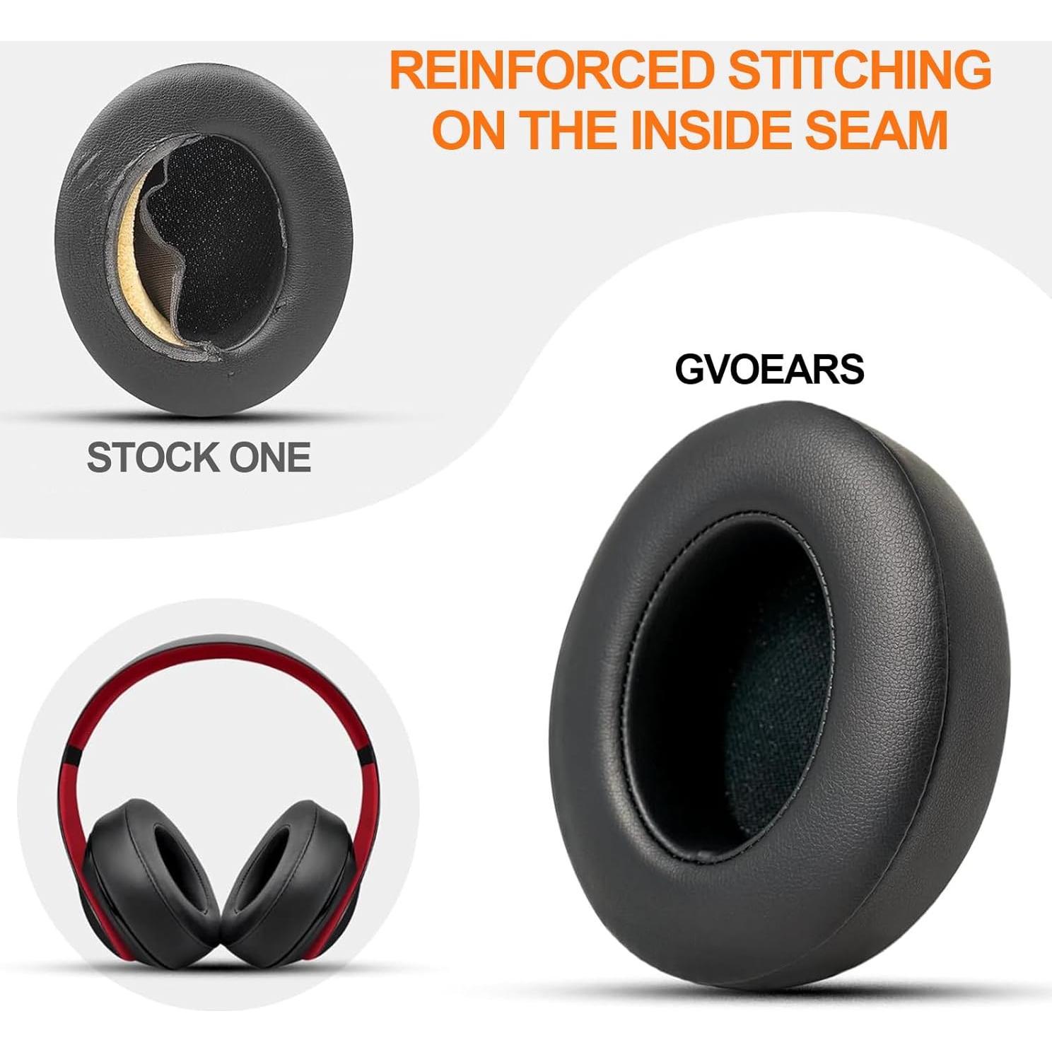 Almohadillas de Repuesto GVOEARS para Beats Studio 2 y 3 - Negro