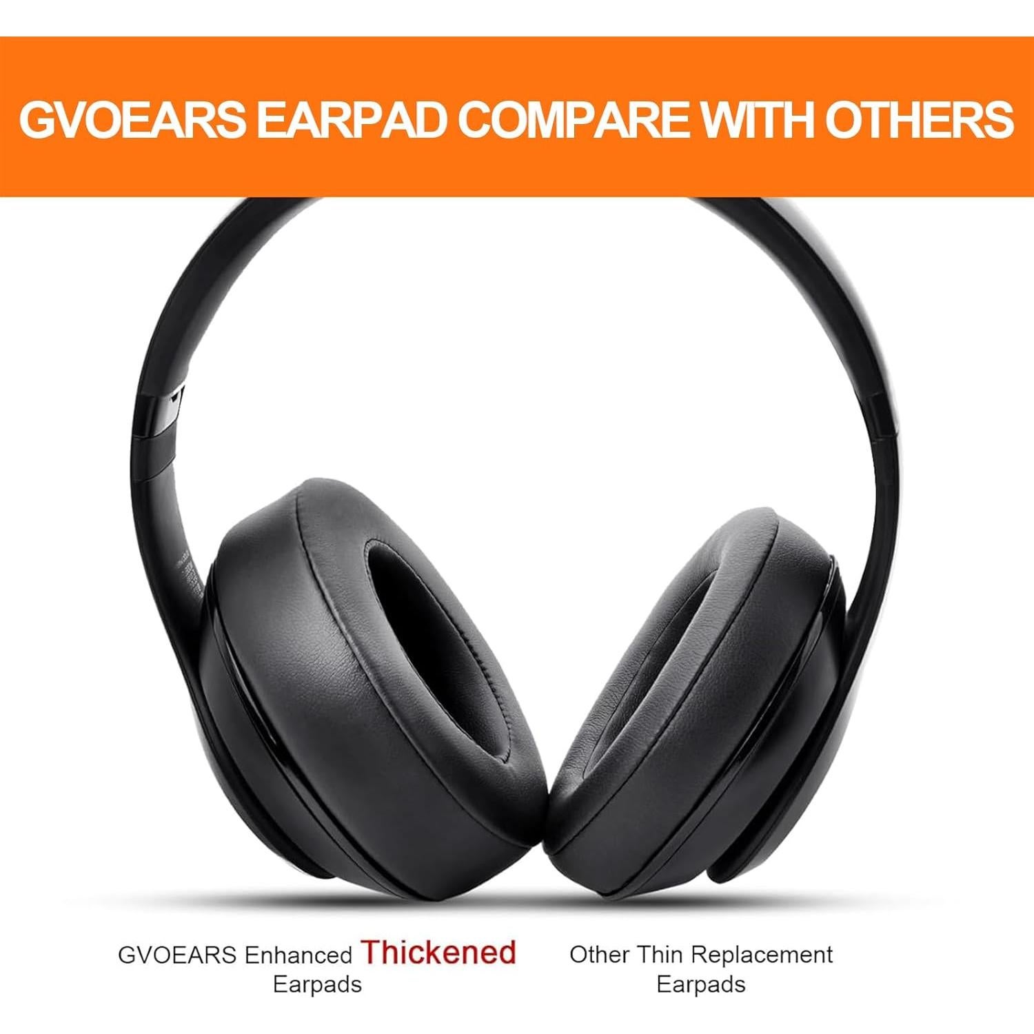 Almohadillas de Repuesto GVOEARS para Beats Studio 2 y 3 - Negro