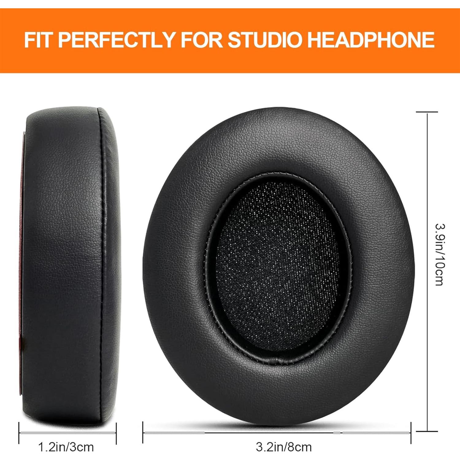 Almohadillas de Repuesto GVOEARS para Beats Studio 2 y 3 - Negro