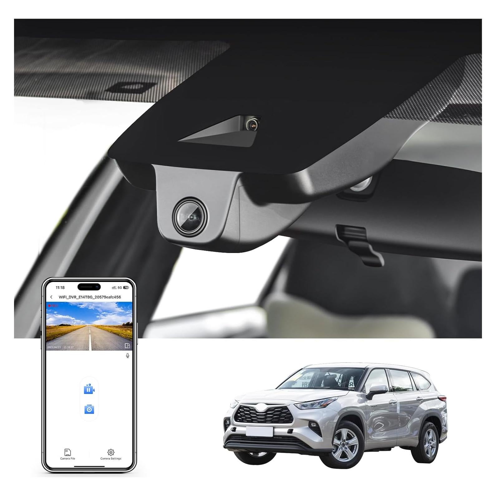 Cámara Dash 4K Mangoal para Toyota Highlander 2020-2025