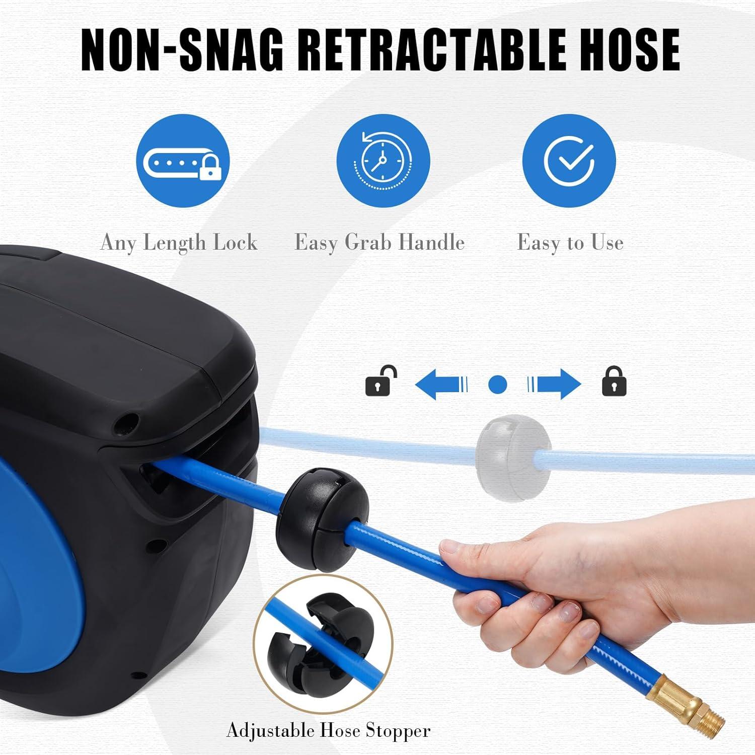 Carrete de Manguera de Aire G GOOD GAIN 15m x 9.5mm Azul