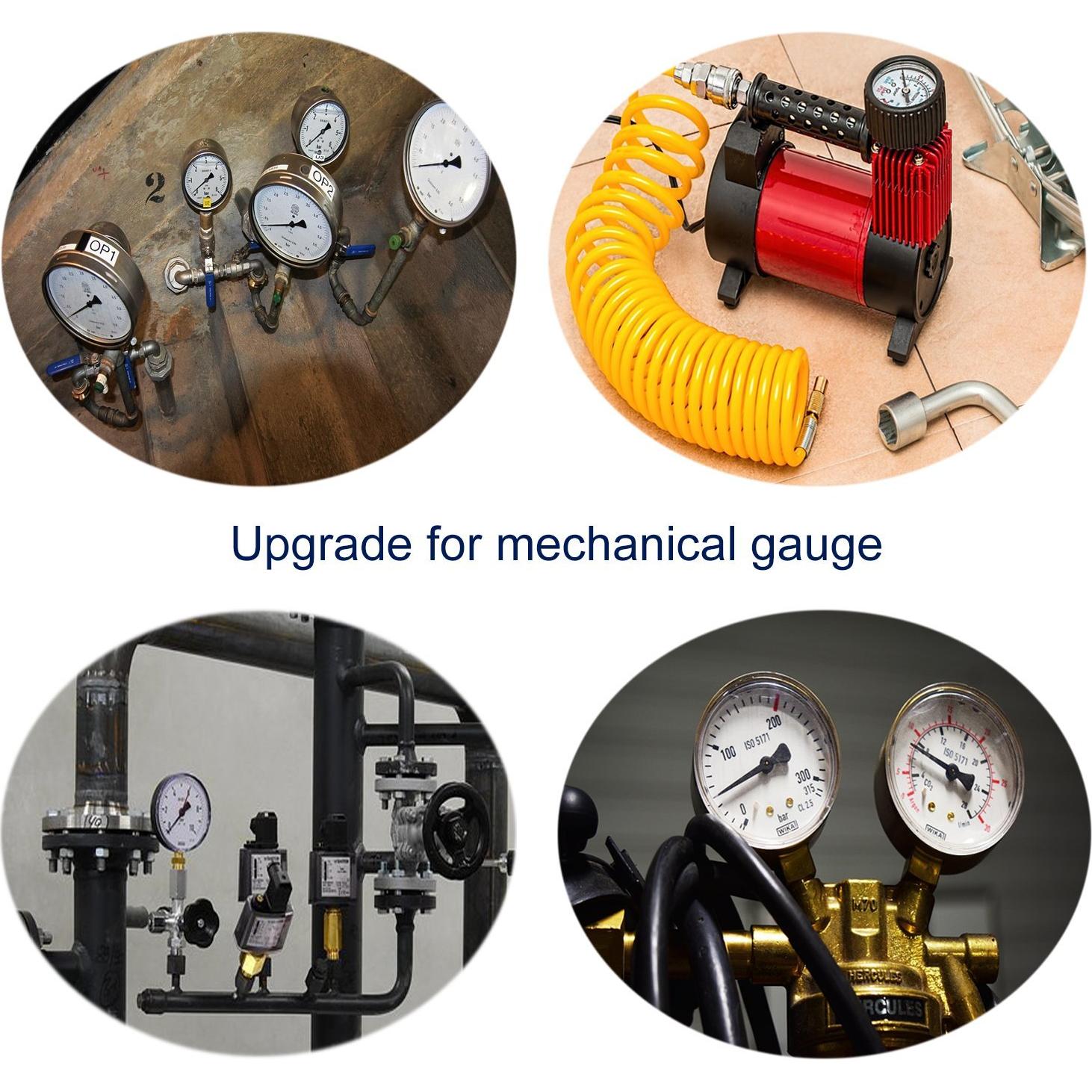 Manómetro Digital Uharbour 0.35-15 PSI con Protector de Goma