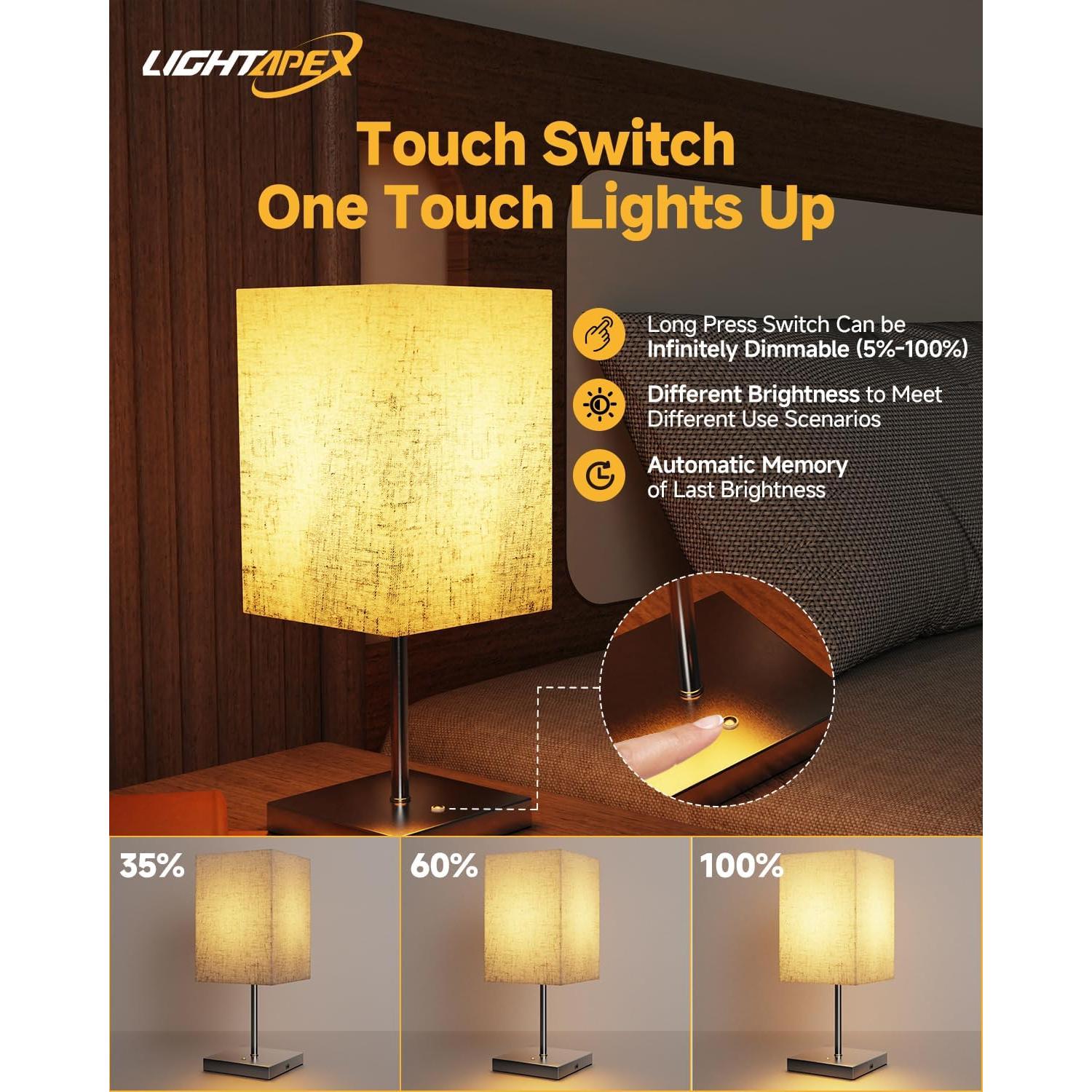 Lámpara de Mesa Inalámbrica Lightapex Cubo Negra 35.5cm