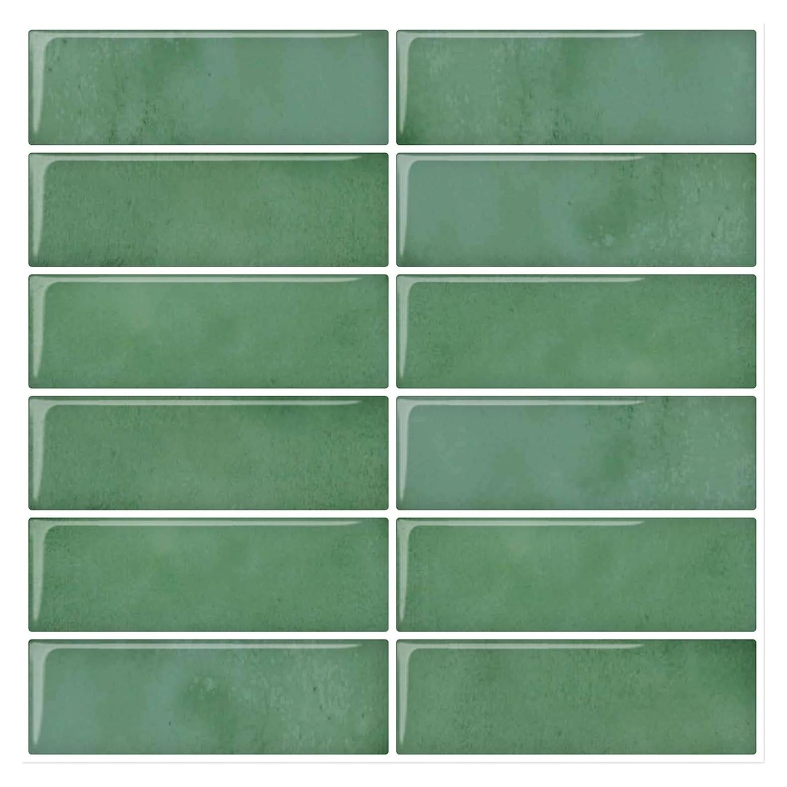 Azulejo autoadhesivo DEWOO 10 hojas 30.5x30.5cm verde