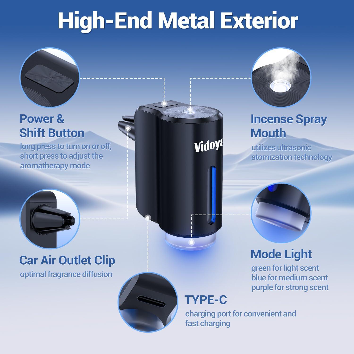 Ambientador de Aire Inteligente Vidoya para Auto Negro 29.57ml