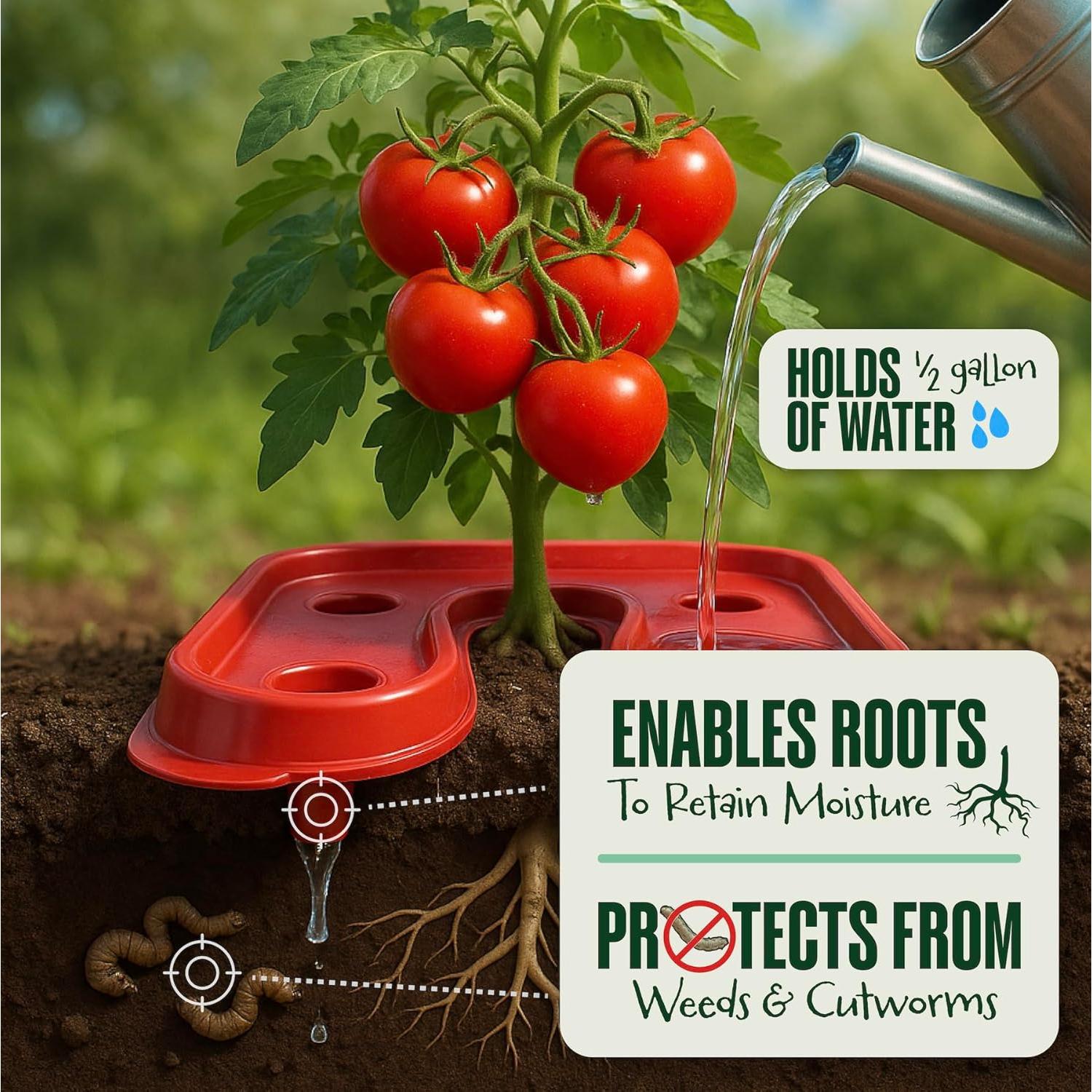 Bandeja de Tomate Dalen Gardeneer - 30.48x30.48 cm - Paquete de 3