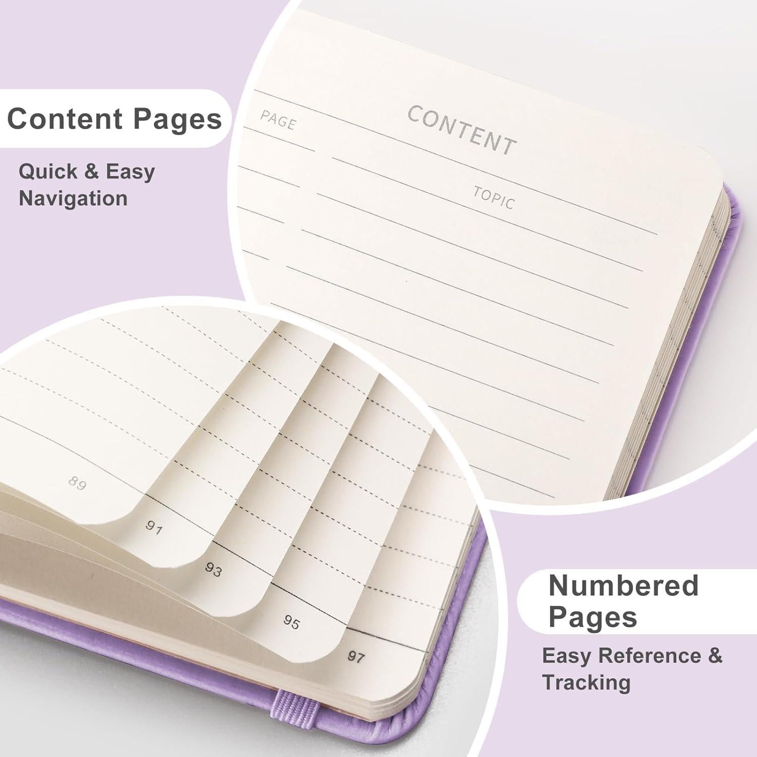 Cuaderno A6 EMSHOI Tapa Dura Púrpura Claro 160 Páginas 100GSM