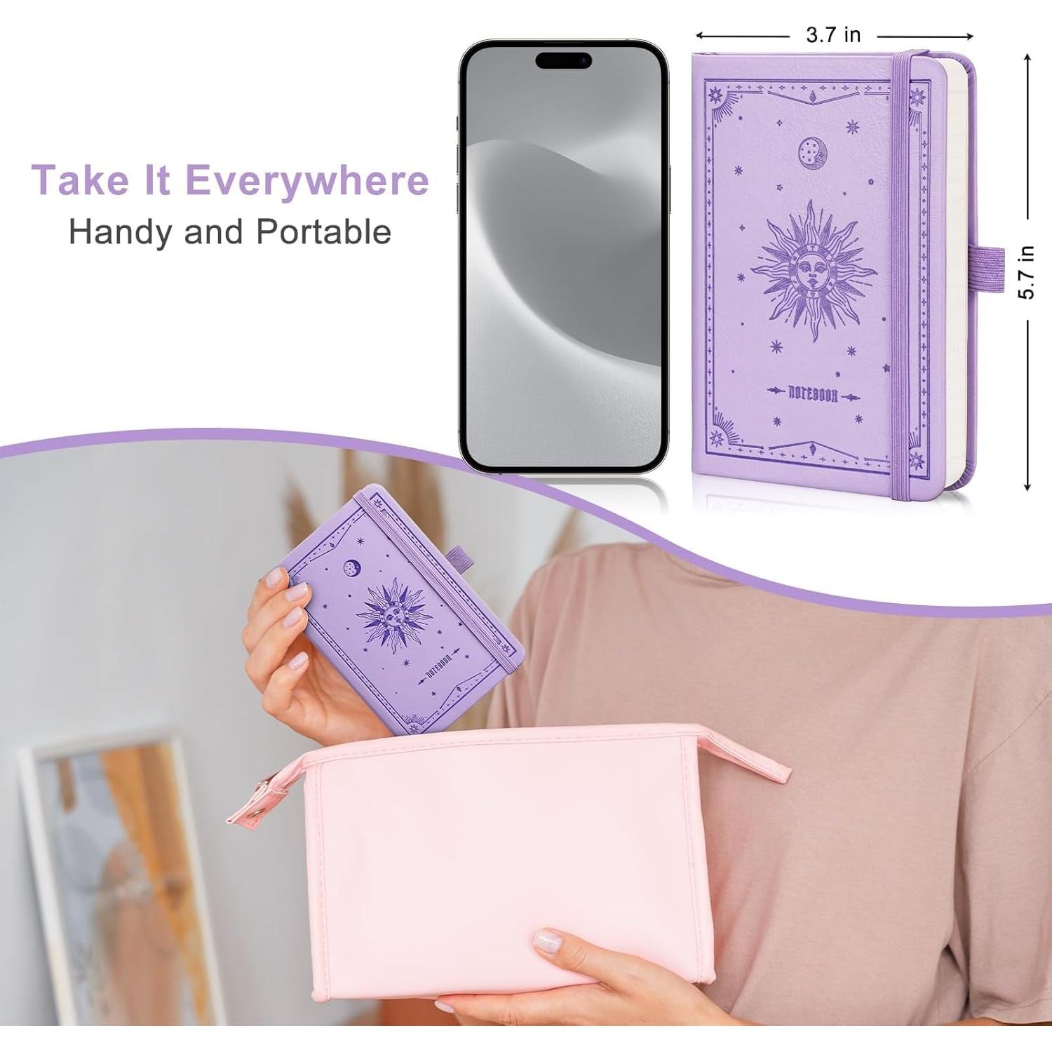 Cuaderno A6 EMSHOI Tapa Dura Púrpura Claro 160 Páginas 100GSM