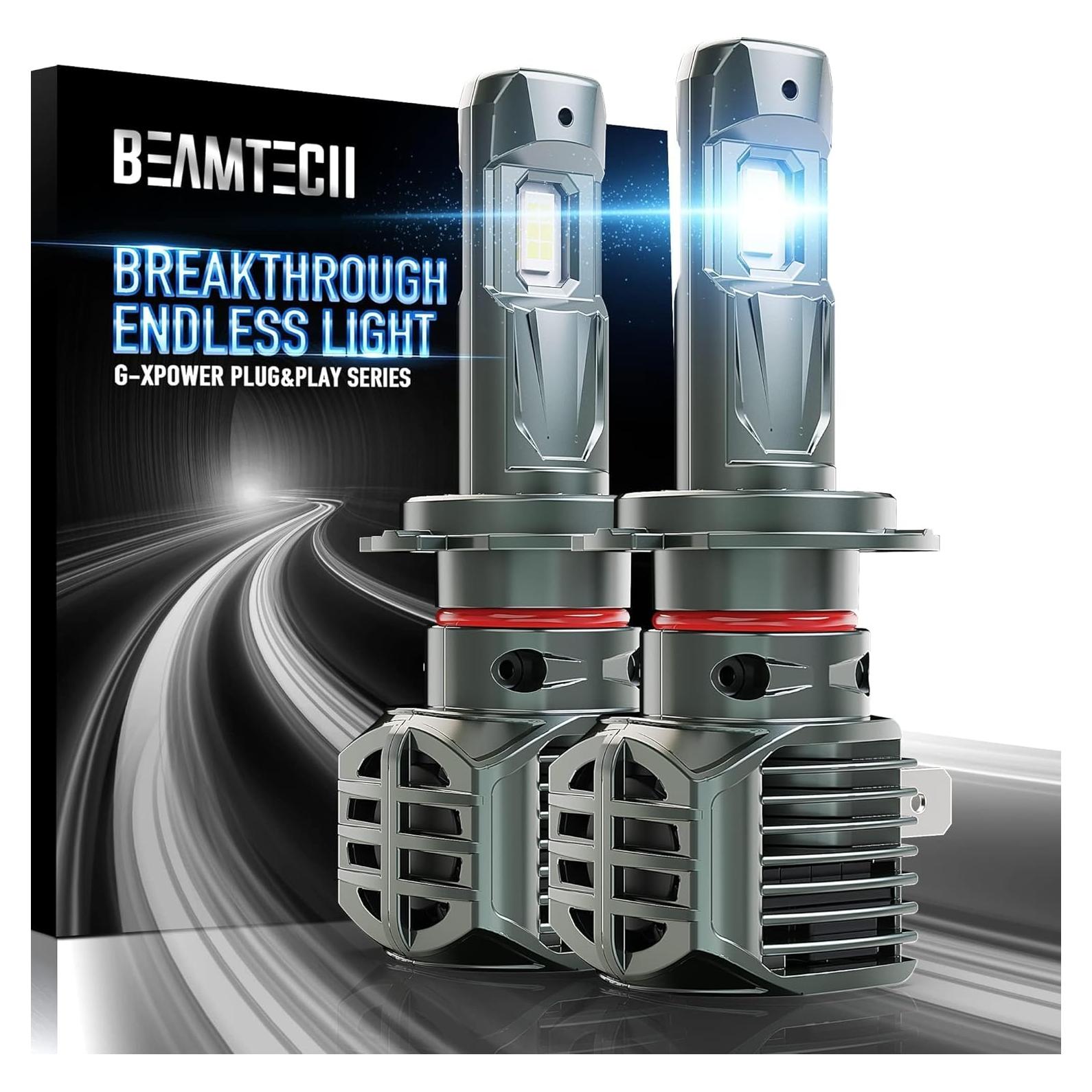 Bombillas LED H7 BEAMTECH 6500K 500% más brillantes - 2 unidades