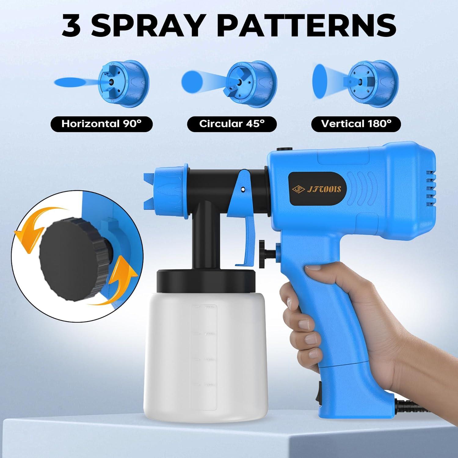 Pulverizador de Pintura JFtools 1200W 900ml HVLP Ajustable