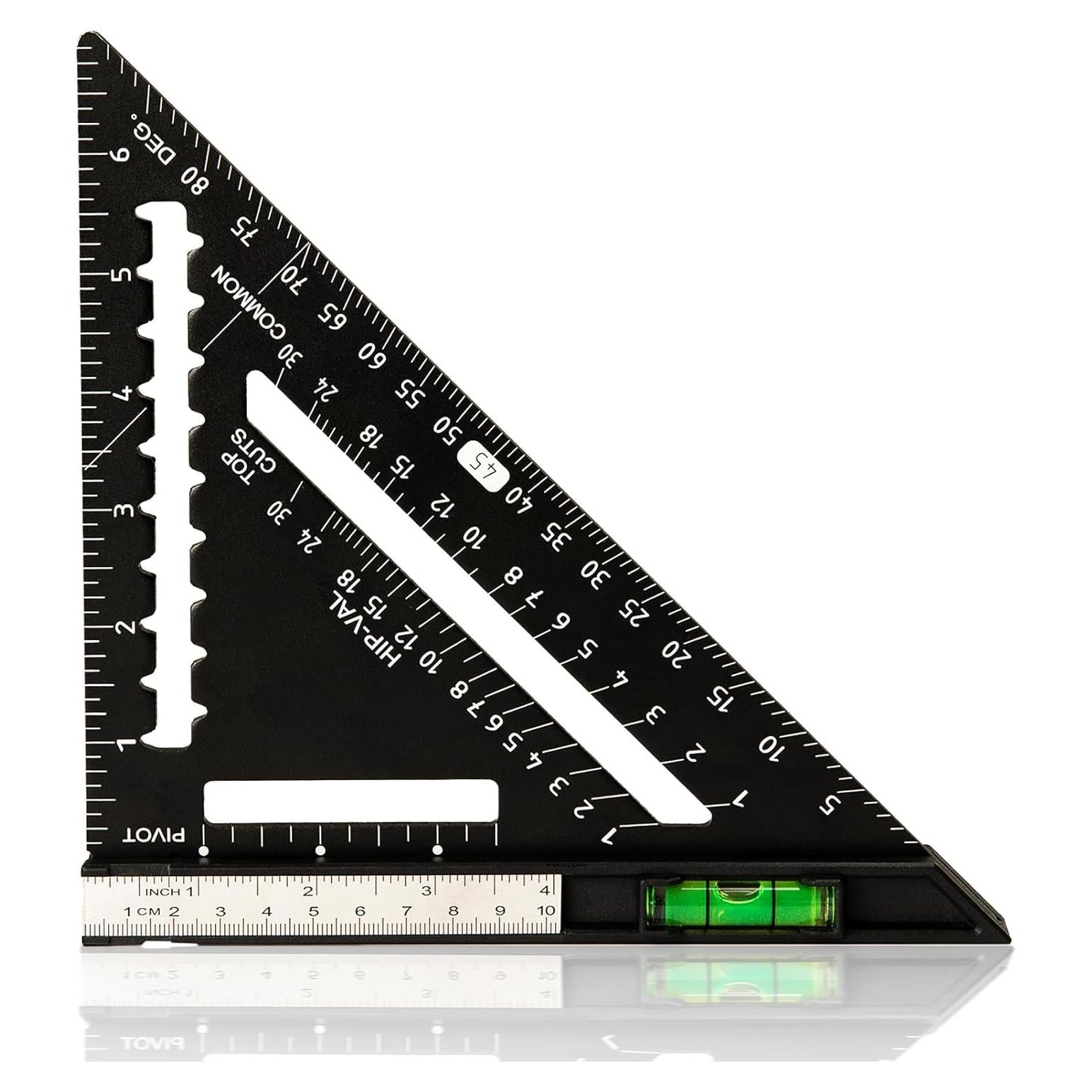 Escuadra de 17.8 cm Beslands con Nivel y Regla de Acero Inoxidable