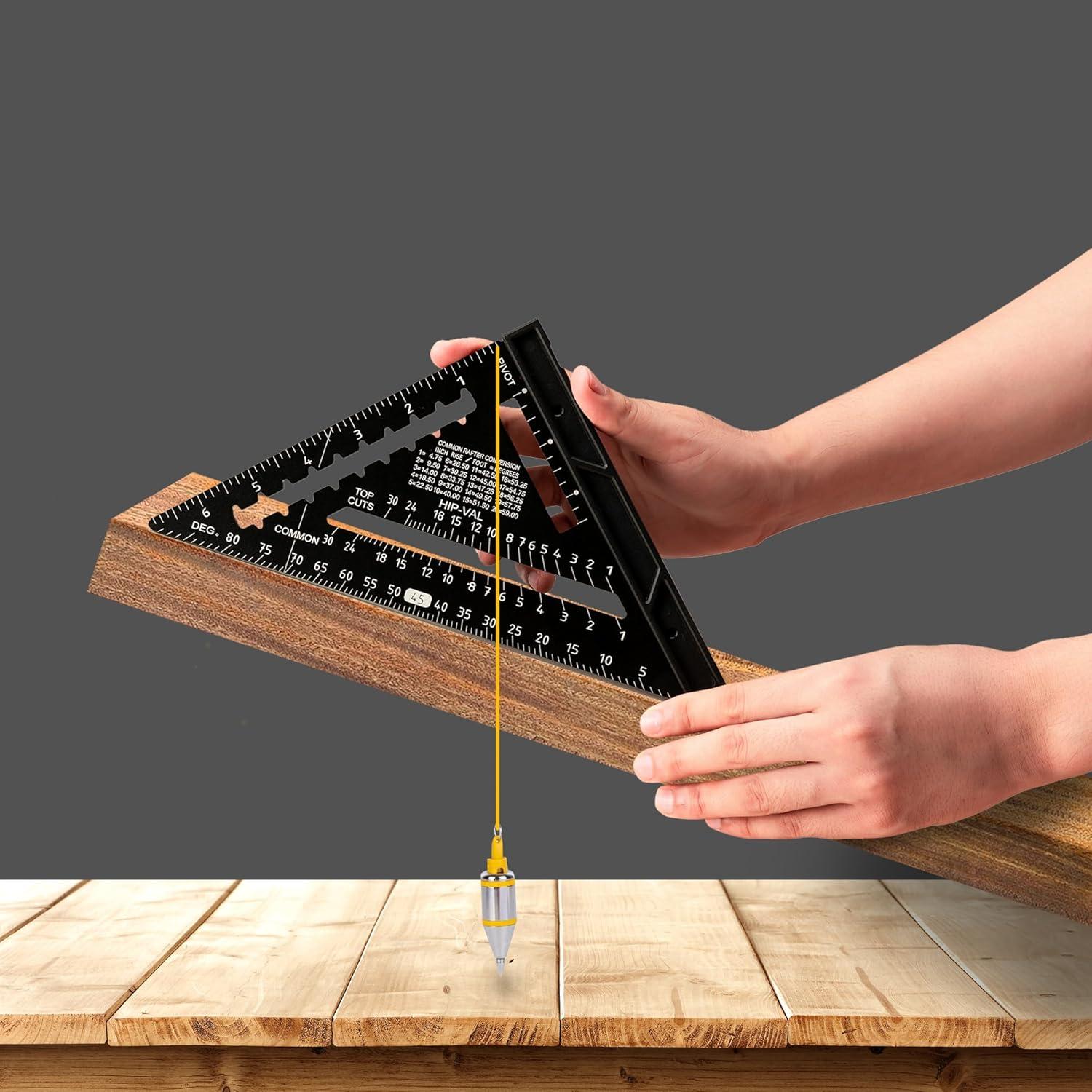 Escuadra de 17.8 cm Beslands con Nivel y Regla de Acero Inoxidable