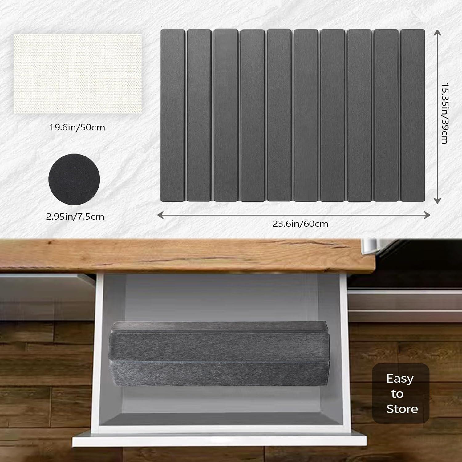 Alfombrilla de Secado de Platos BELLPO 61x41 cm Ecológica Gris