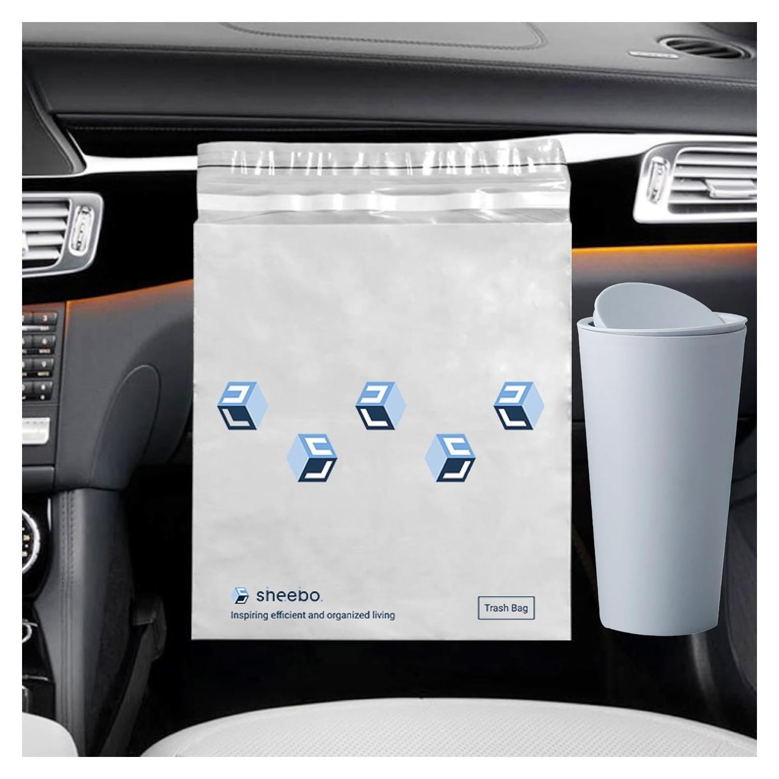 Canasta de Basura Mini Plástica Sheebo con Tapa y 12 Bolsas