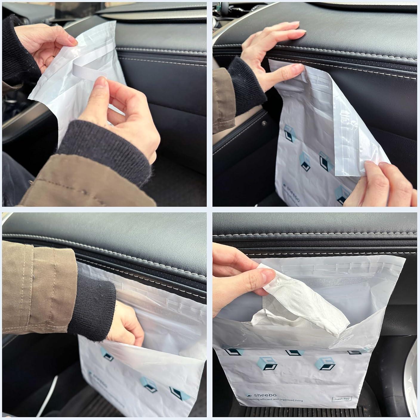 Canasta de Basura Mini Plástica Sheebo con Tapa y 12 Bolsas