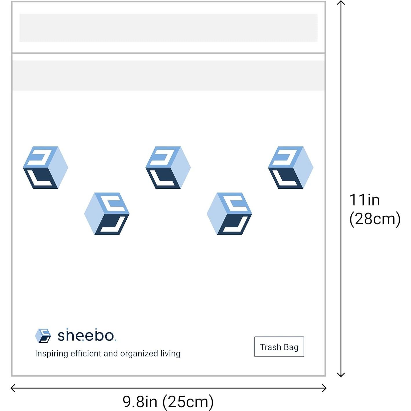 Canasta de Basura Mini Plástica Sheebo con Tapa y 12 Bolsas
