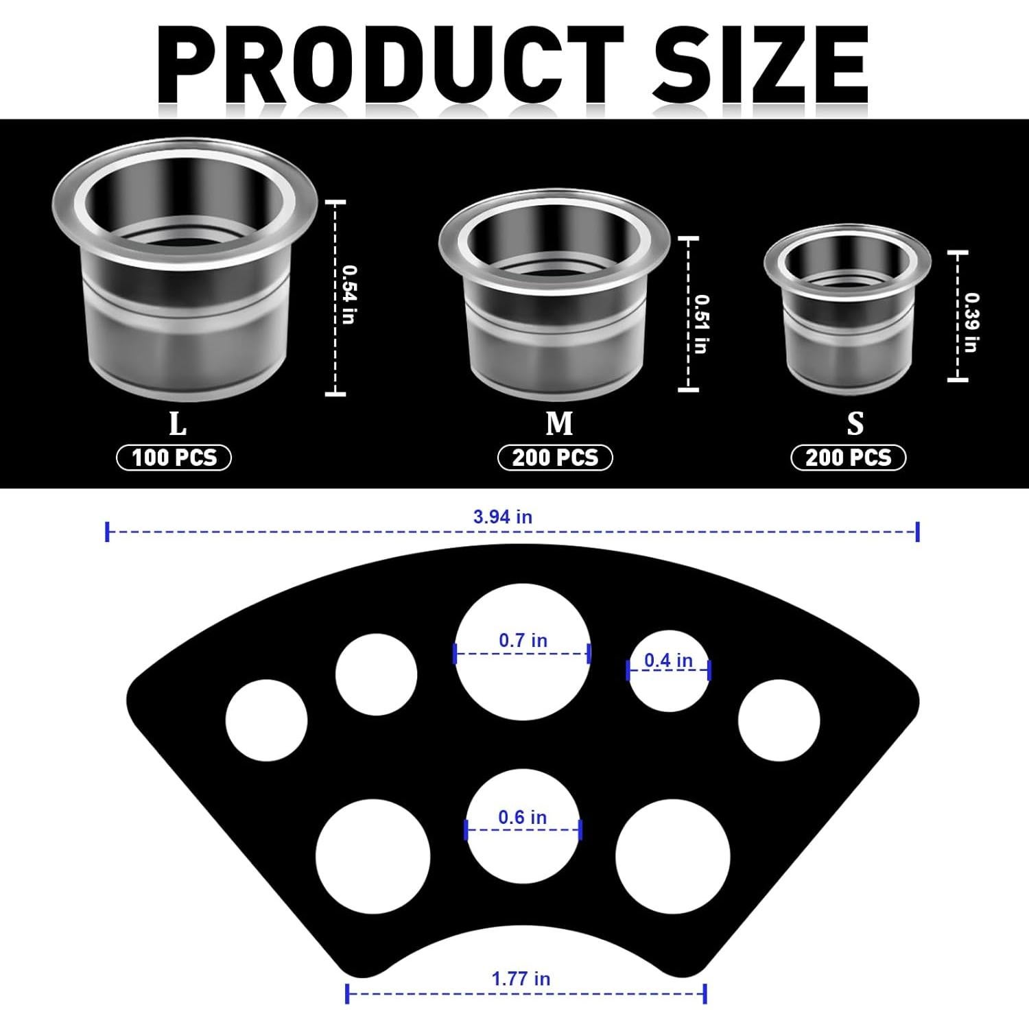 Kit de Capsulas de Tinta para Tatuajes GCTWFYK 500 PCS Mixto