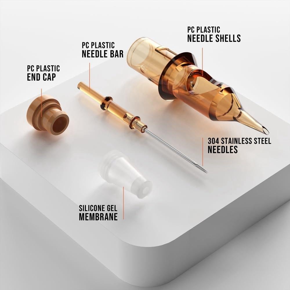 Kit de Agujas de Tatuaje RHEIN 50pcs Mezcladas 0.35mm