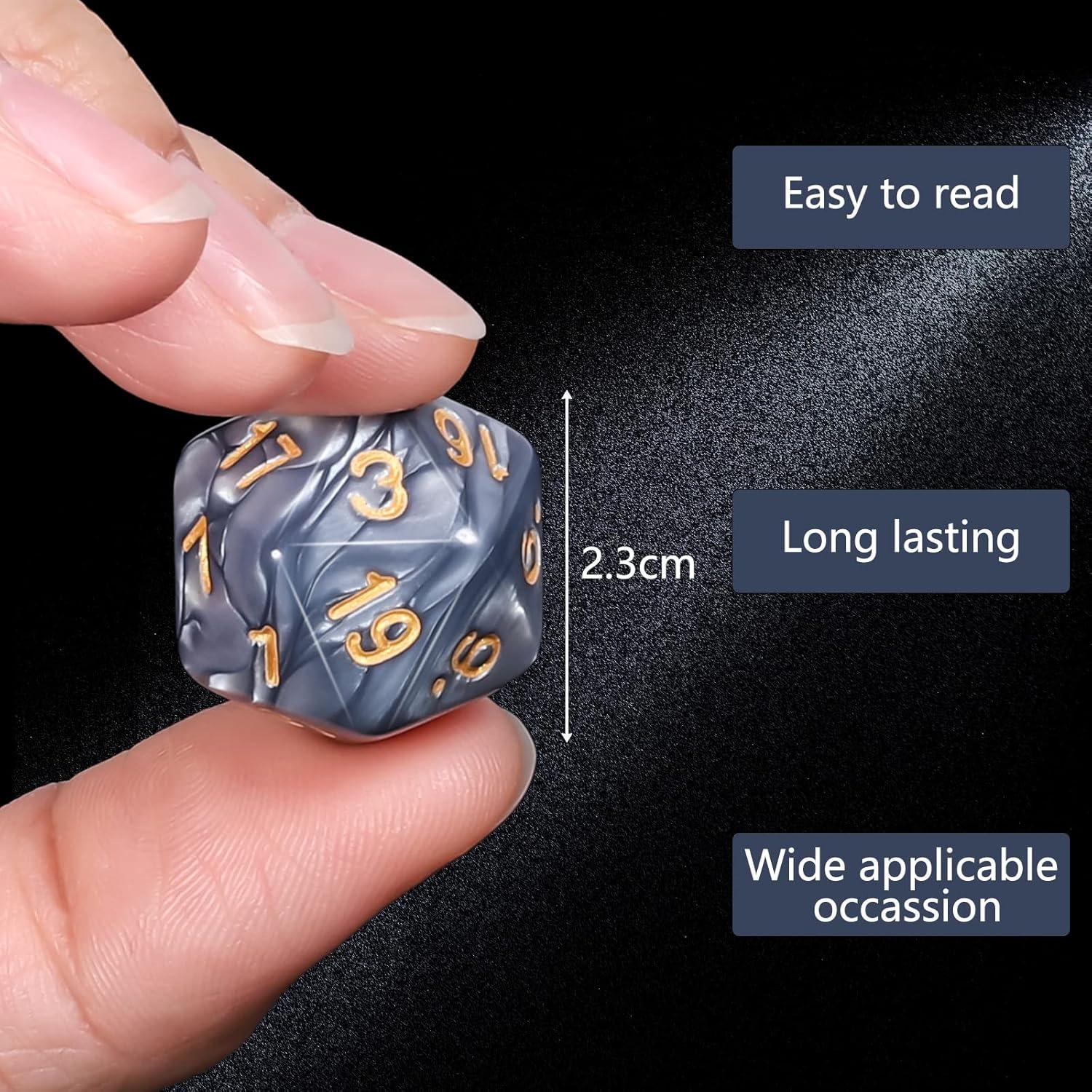 Dados Poliedricos CiaraQ 100 Pcs D20 para Juegos de Rol