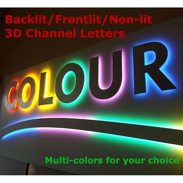 Letrero Iluminado Personalizado Yanubabi 254x10cm Acero Inoxidable