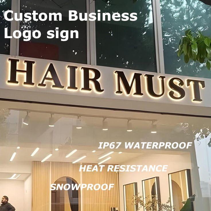 Letrero Iluminado Personalizado Yanubabi 254x10cm Acero Inoxidable