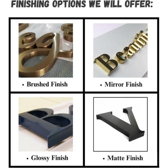 Letrero Iluminado Personalizado Yanubabi 254x10cm Acero Inoxidable