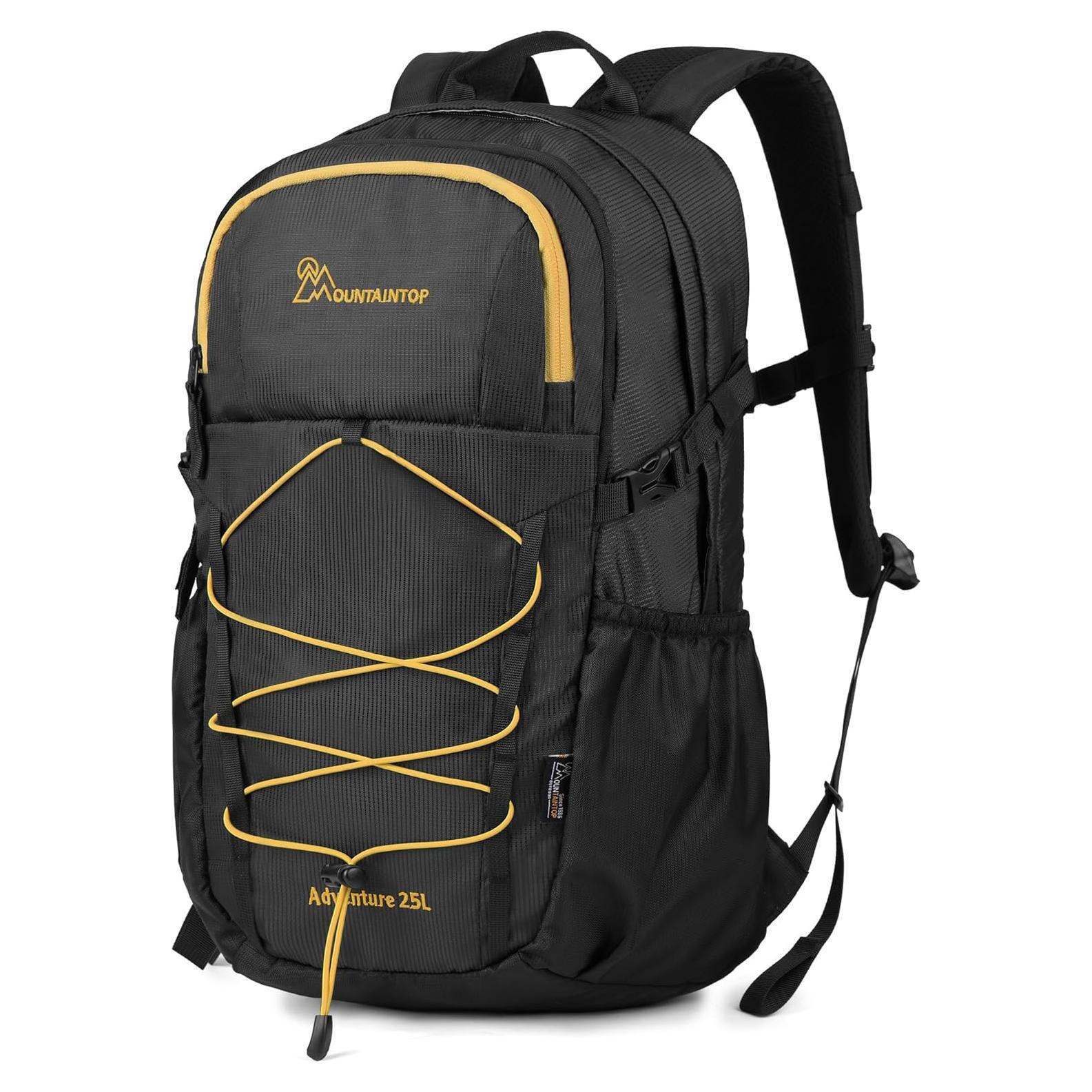 Mochila de Senderismo MOUNTAINTOP 25L Negra para Hombres y Mujeres