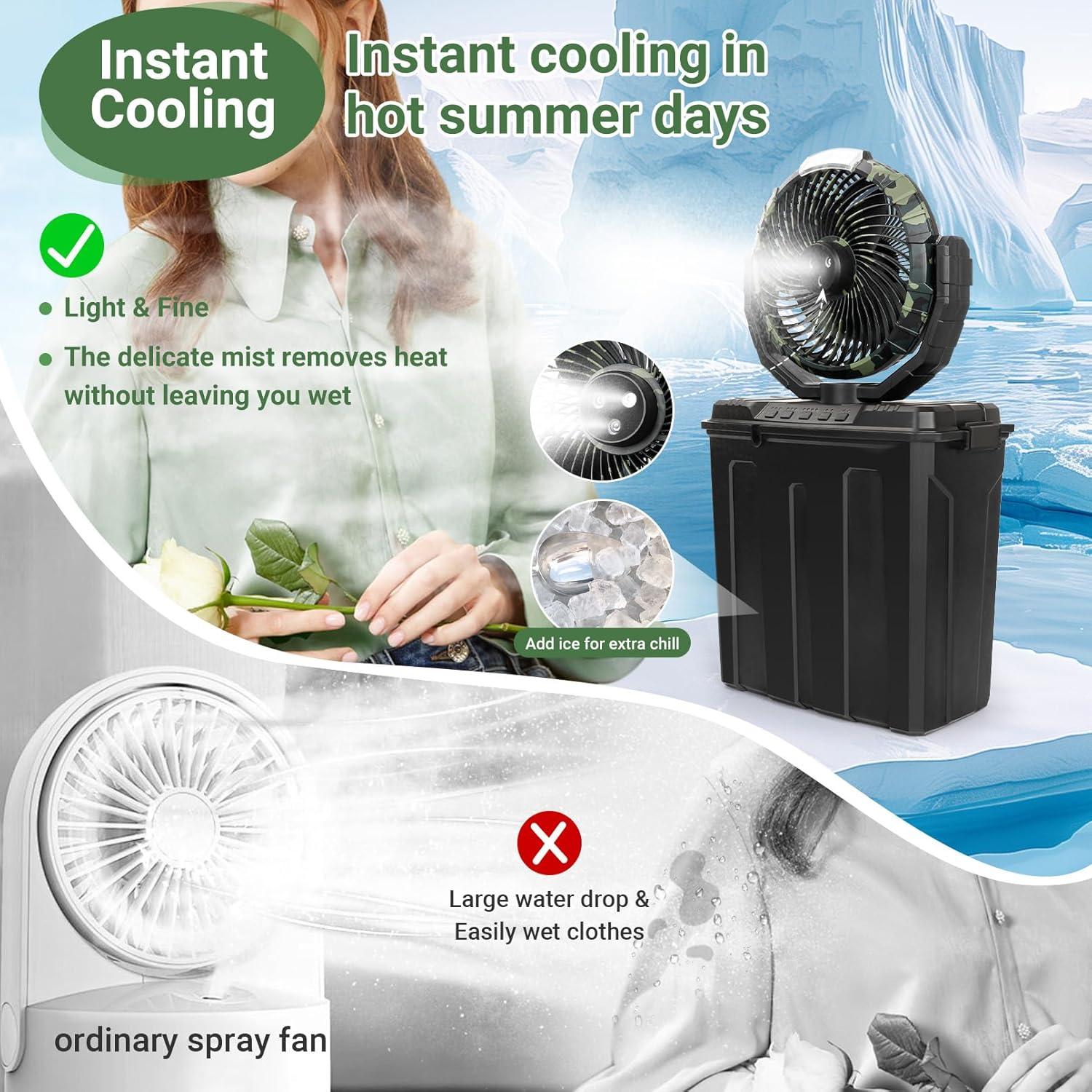 Ventilador de Nebulización Portátil Ruimos 9L 3 Velocidades