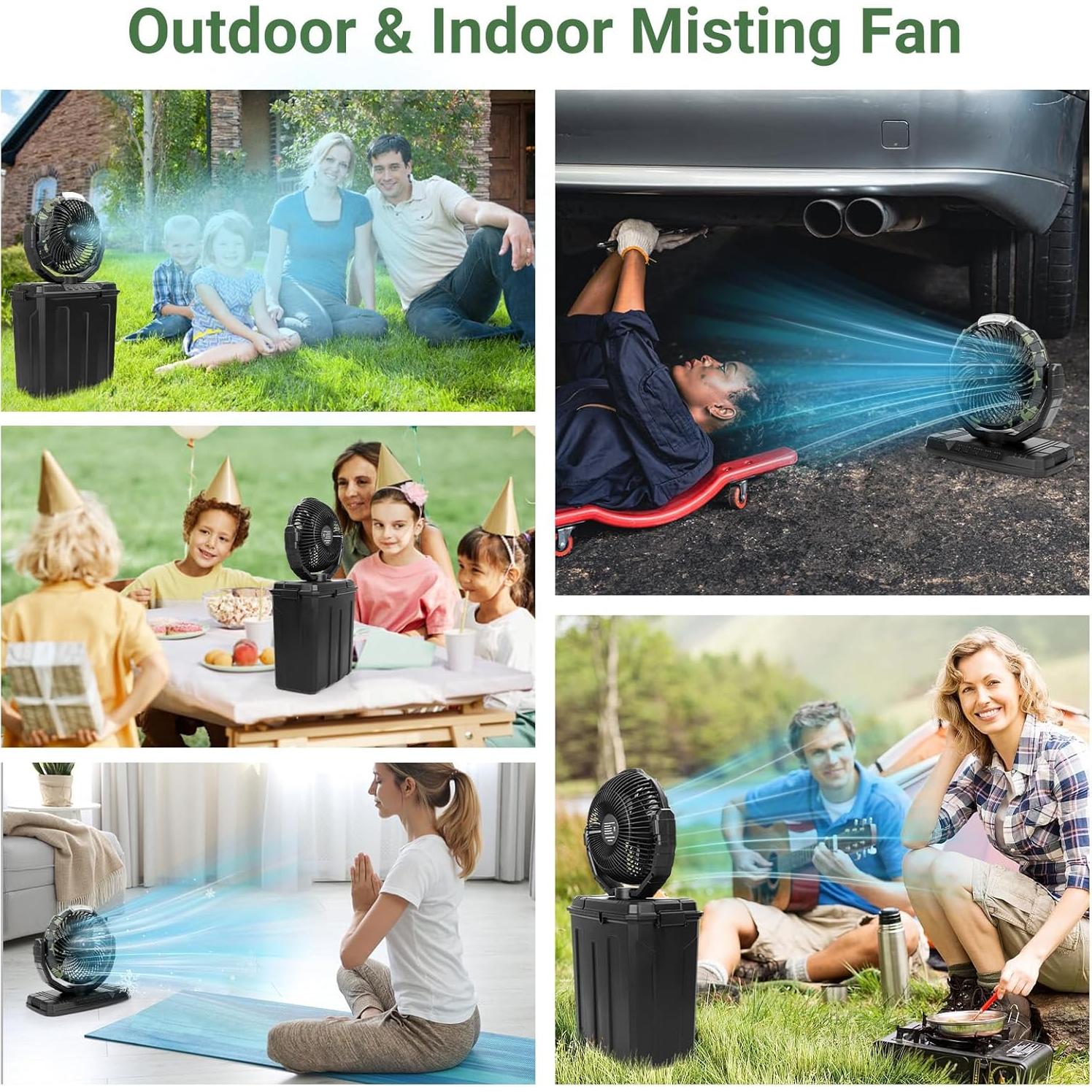 Ventilador de Nebulización Portátil Ruimos 9L 3 Velocidades