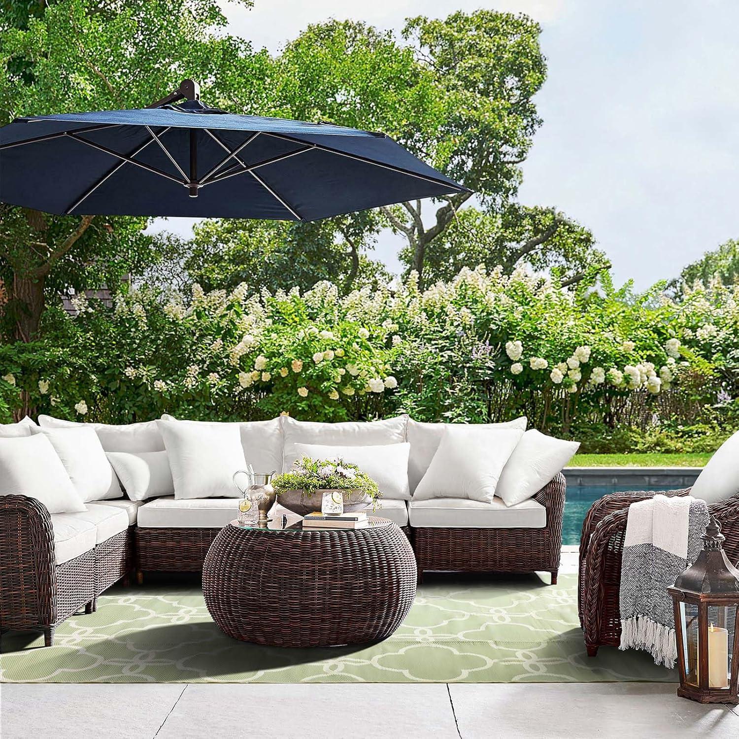 Ashler Outdoor Pillow Inserts, 12x20 Waterproof Throw Pillows Pack of 2, Outdoor Pillows Water-Resistant Decorative Premium Lumbar Pillow Stuffer Sham for Porch Patio Living Room Bedroom Furniture