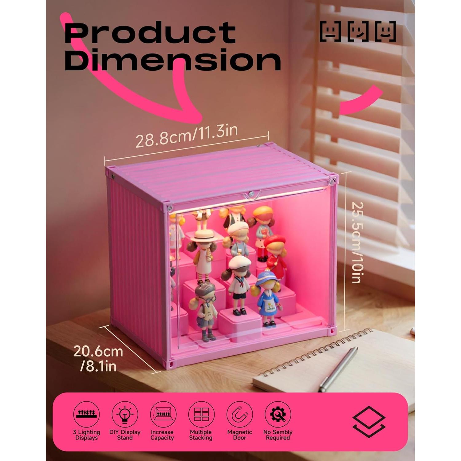 Estuche de Exhibición MOCBURIKU para Figuras 29x20.6x25.7cm LED