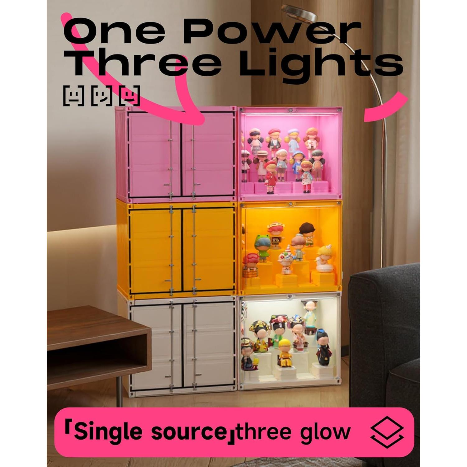 Estuche de Exhibición MOCBURIKU para Figuras 29x20.6x25.7cm LED