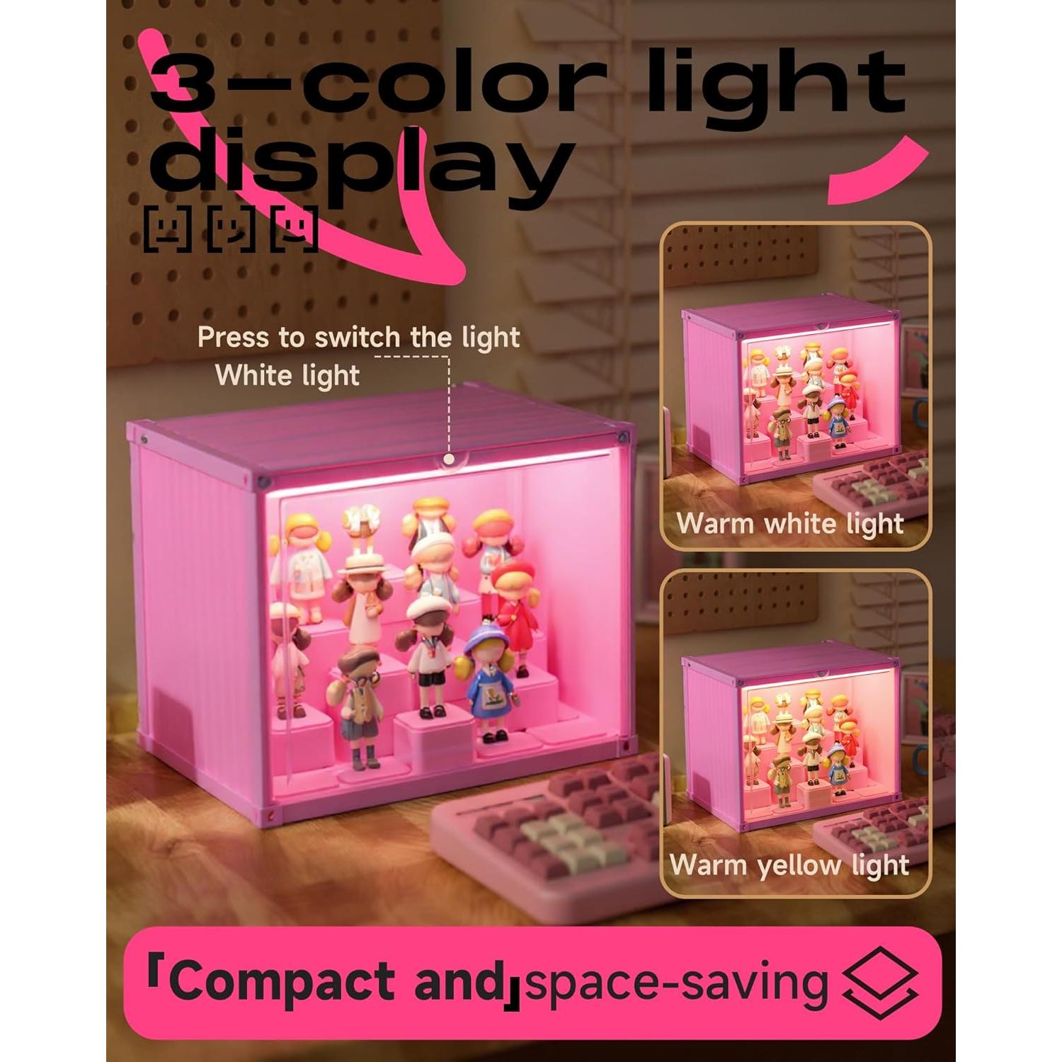 Estuche de Exhibición MOCBURIKU para Figuras 29x20.6x25.7cm LED